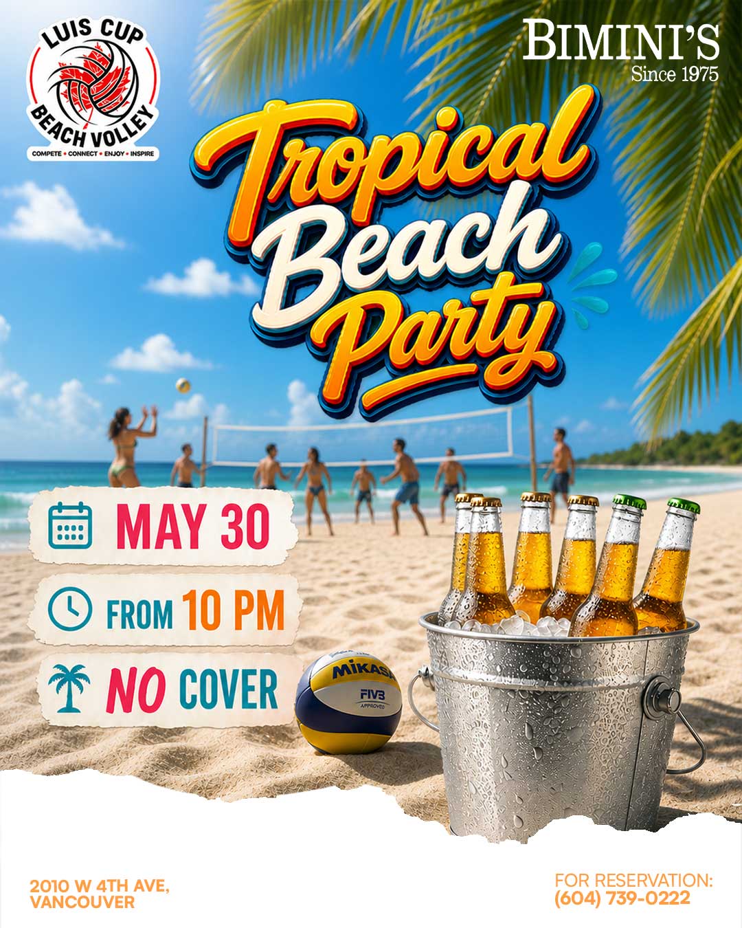 Tropical Beach Party Vancouver No Cover
