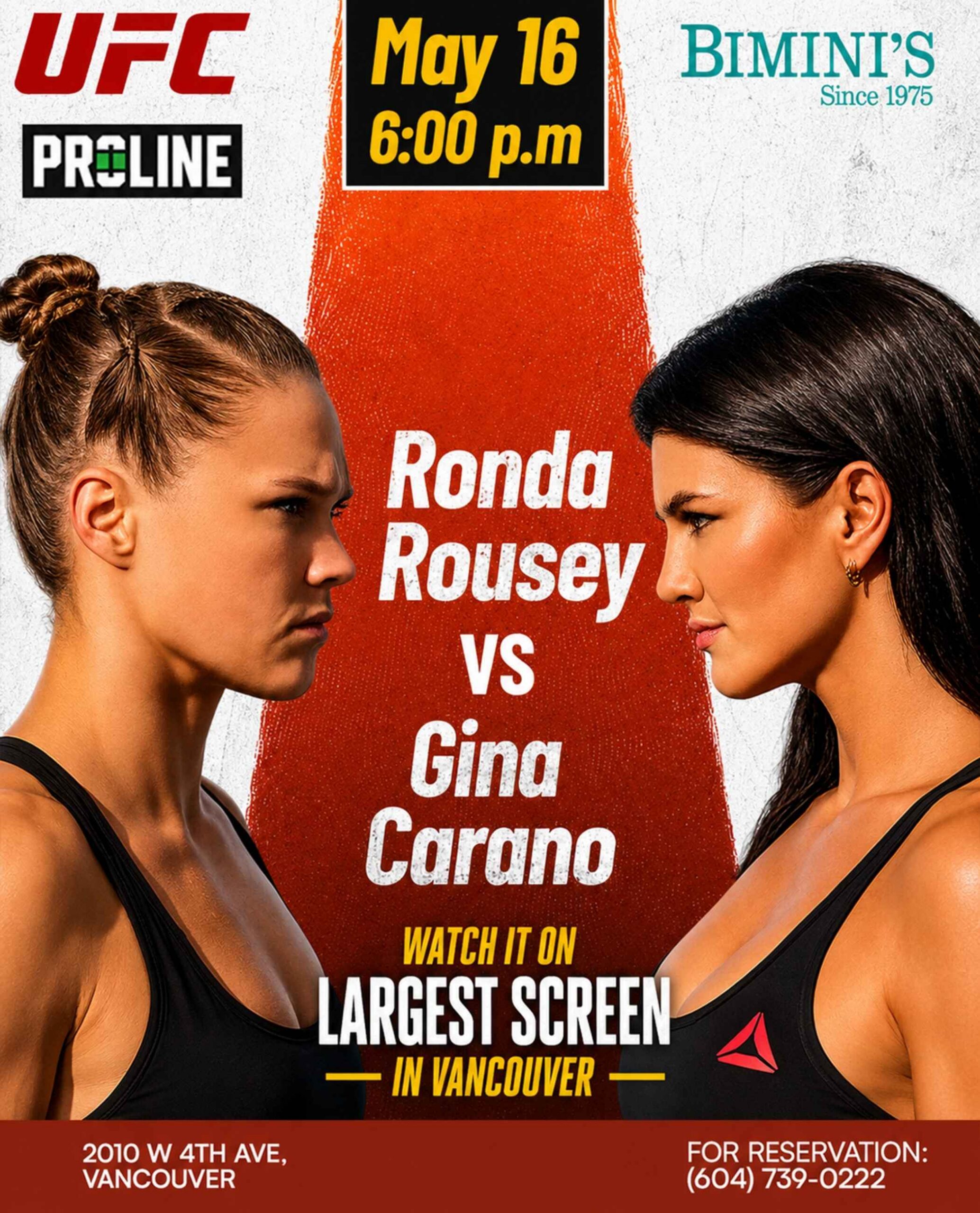 UFC Ronda Rousey vs Gina Carano Vancouver